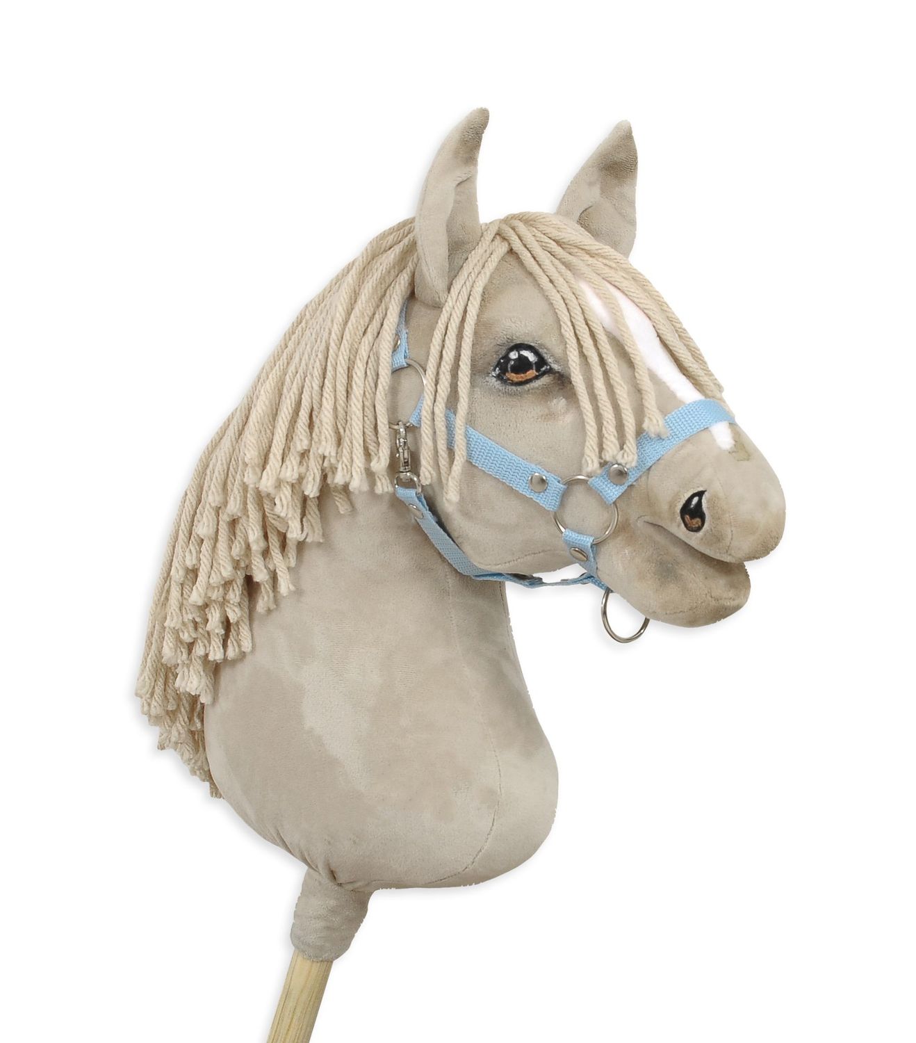 Hobby Horse Duży koń na kiju Premium - cremello A3