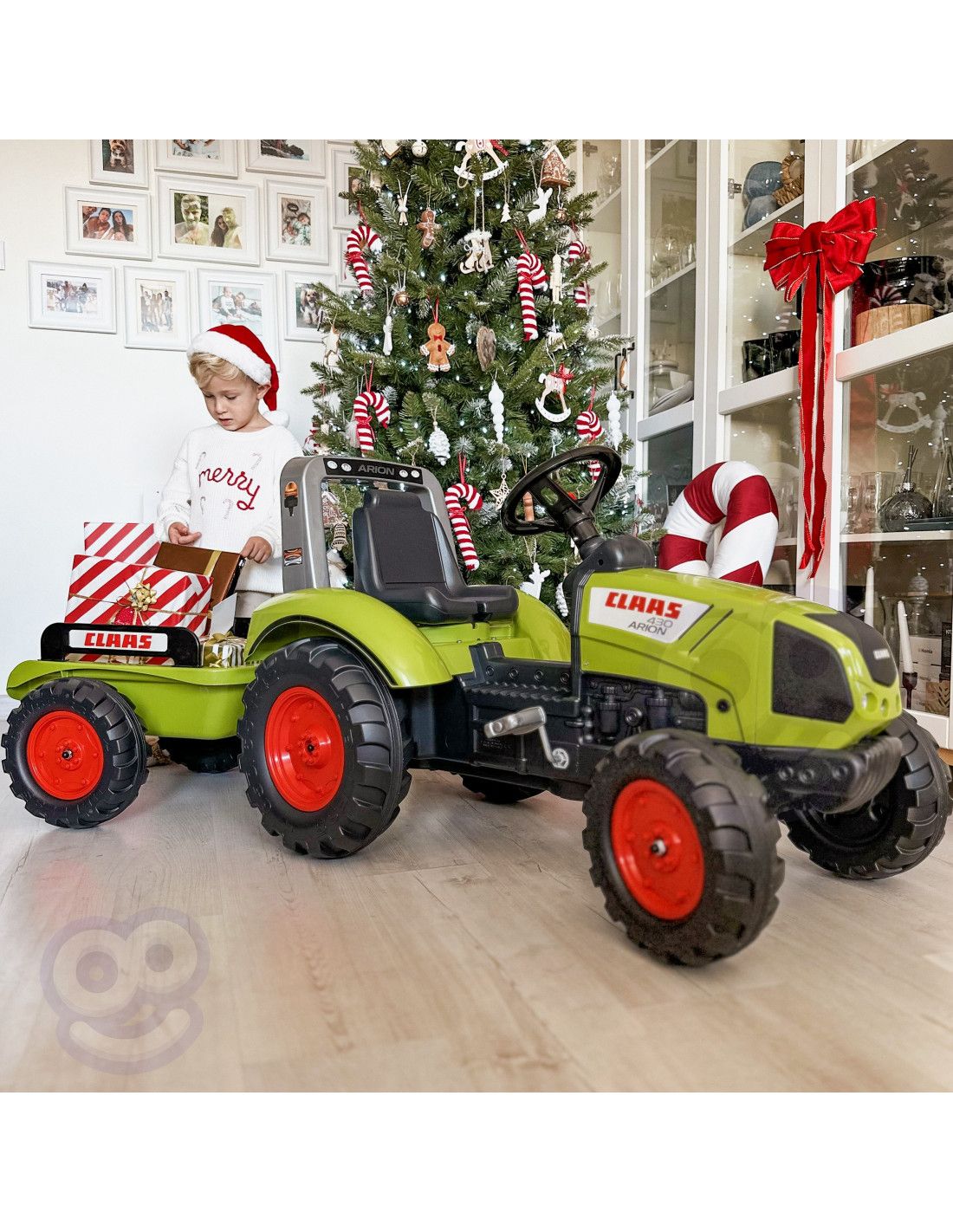 FALK Traktor na Pedały Claas Duży z Przyczepką od 3 lat