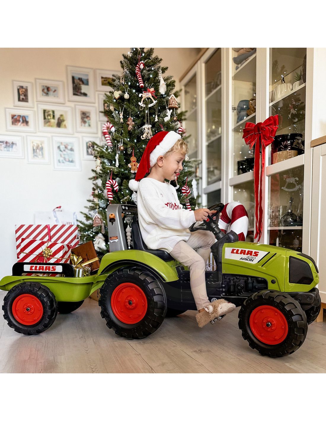 FALK Traktor na Pedały Claas Duży z Przyczepką od 3 lat