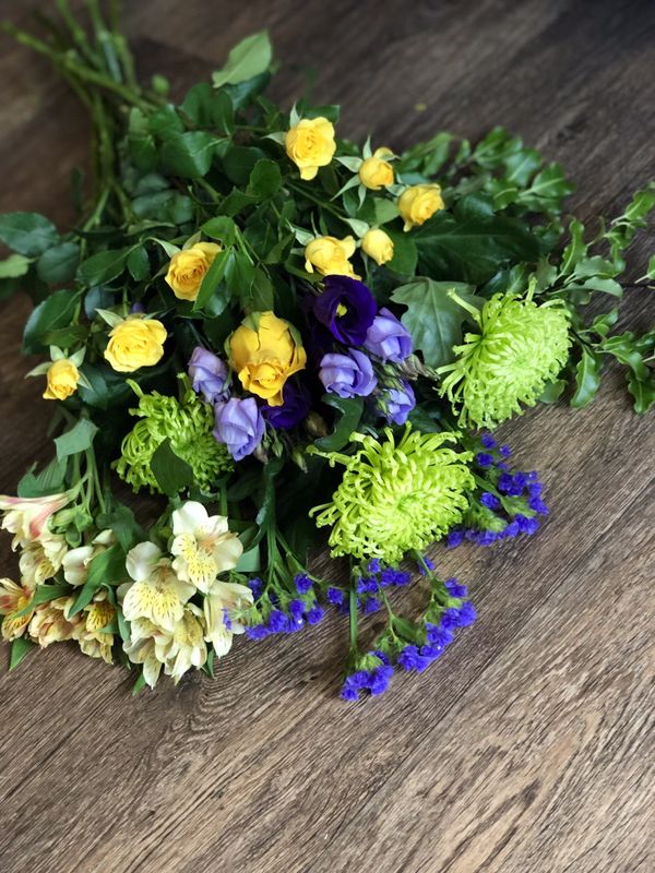 Yellow & Purple Florist Choice Wrap