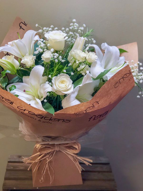 White Rose & Lily Hand-Tie