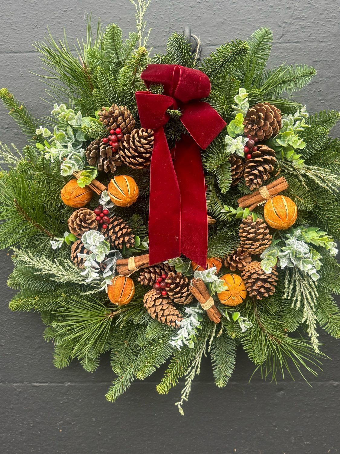 Deluxe Spruce Door Wreath