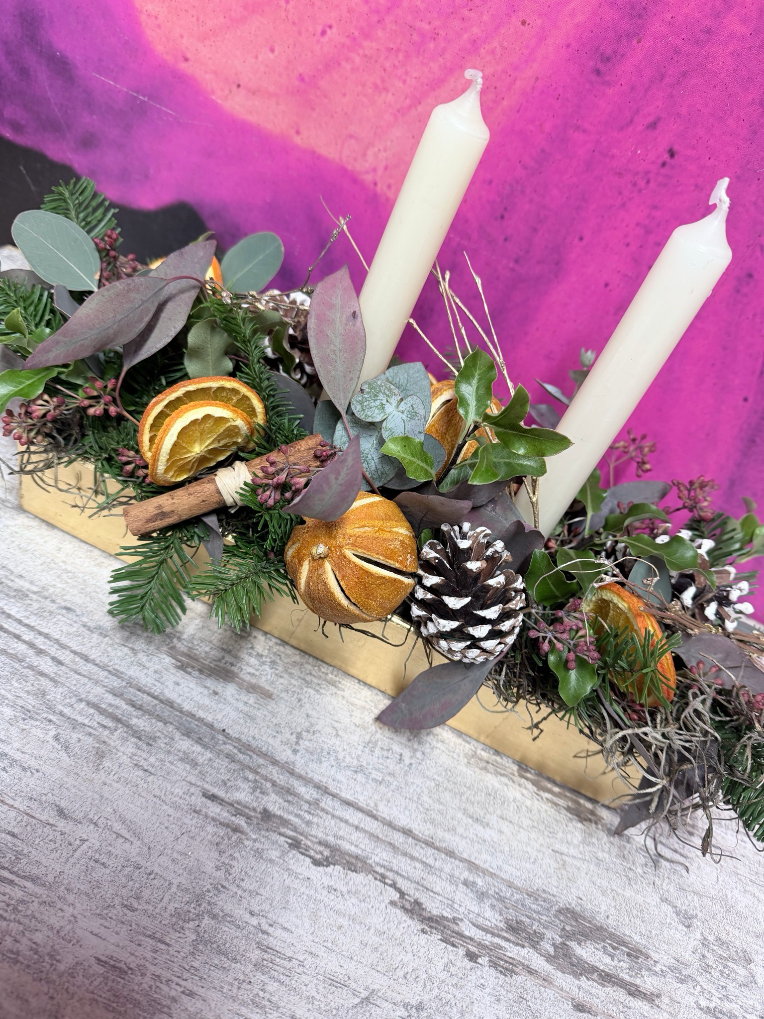 Christmas Citrus & Pine Table Centre