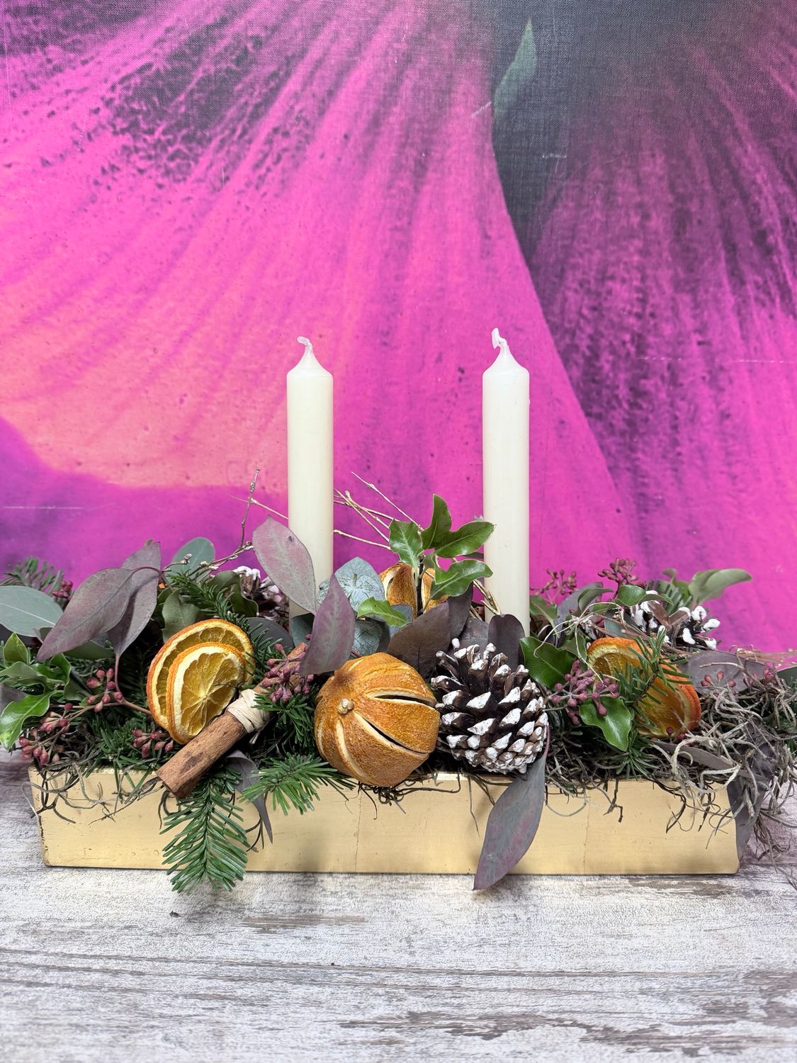 Christmas Citrus & Pine Table Centre