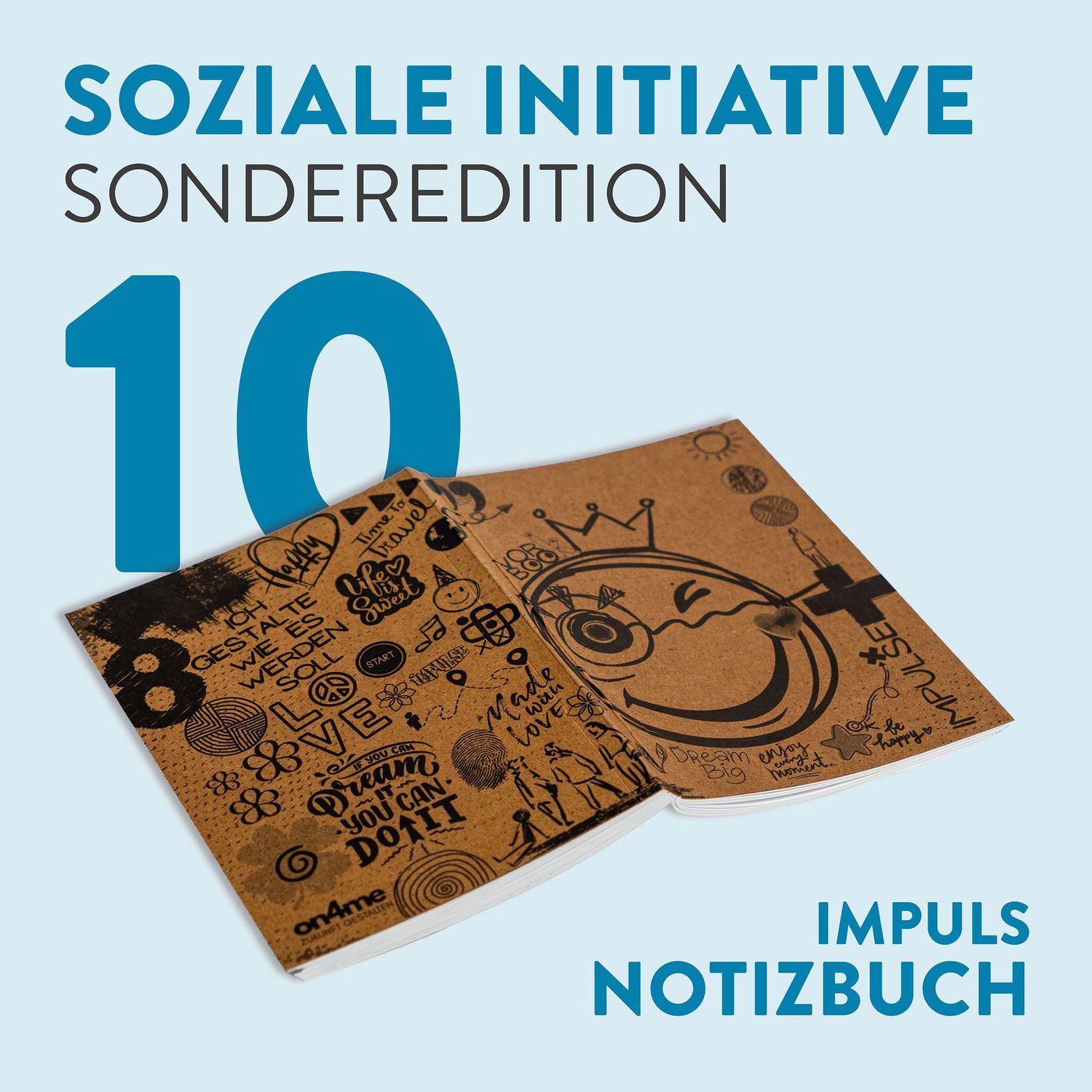 10 Stk. Impulsnotizbuch - to go ! (inkl. 20 EUR Spende)