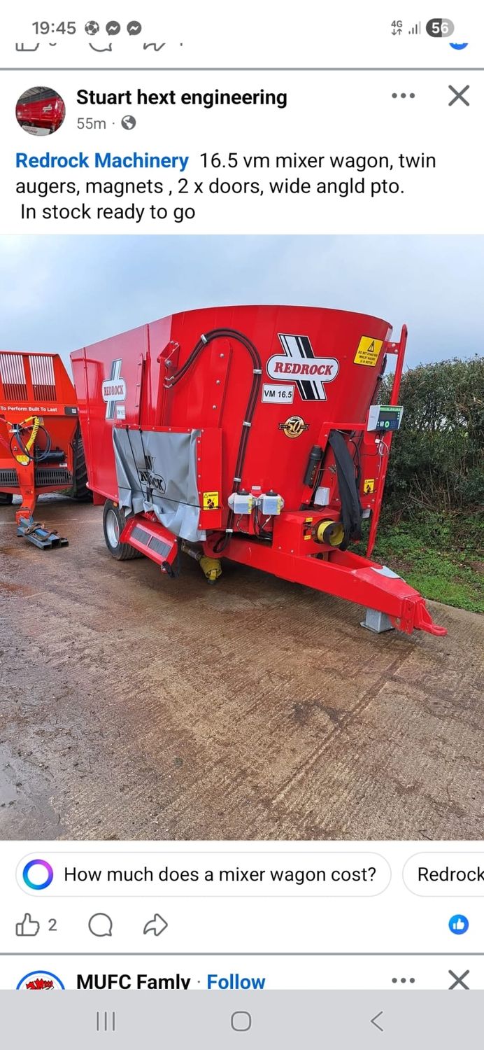Redrock 16.5 cube mixer wagon