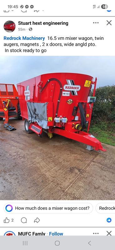 Redrock 16.5 cube mixer wagon