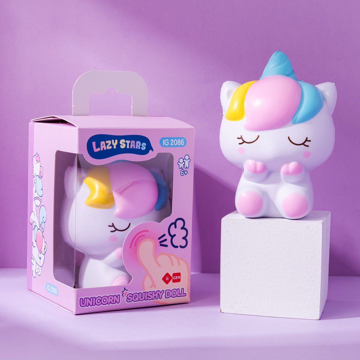 LAZY STARS SQUISHY POP EENHOORN GROOT