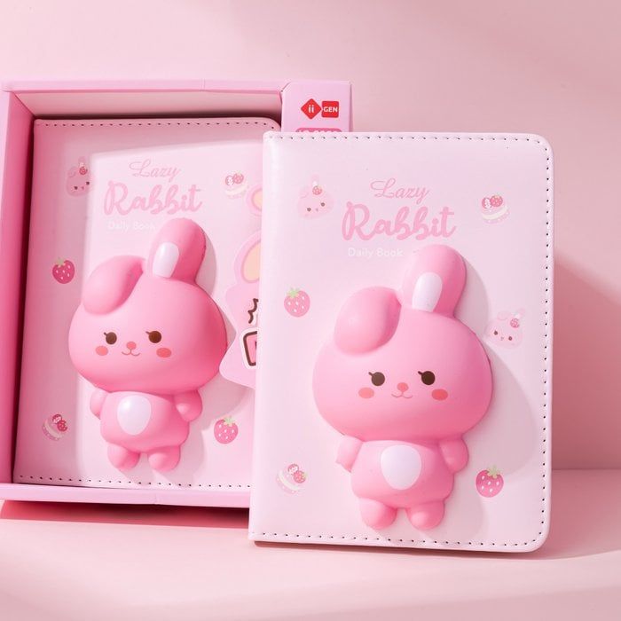 LAZY STARS MINI SQUISHY NOTITIEBOEK KONIJN