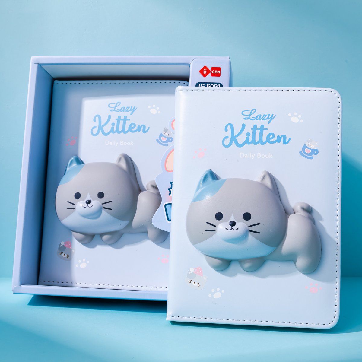 LAZY STARS MINI SQUISHY NOTITIEBOEKJE KAT