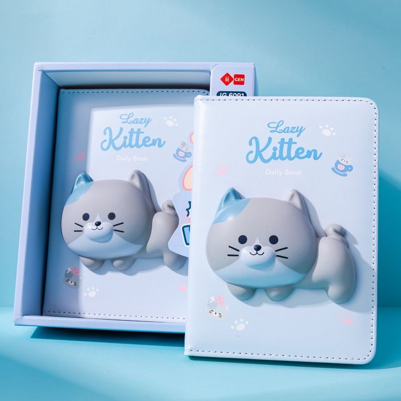 LAZY STARS MINI SQUISHY NOTITIEBOEKJE KAT