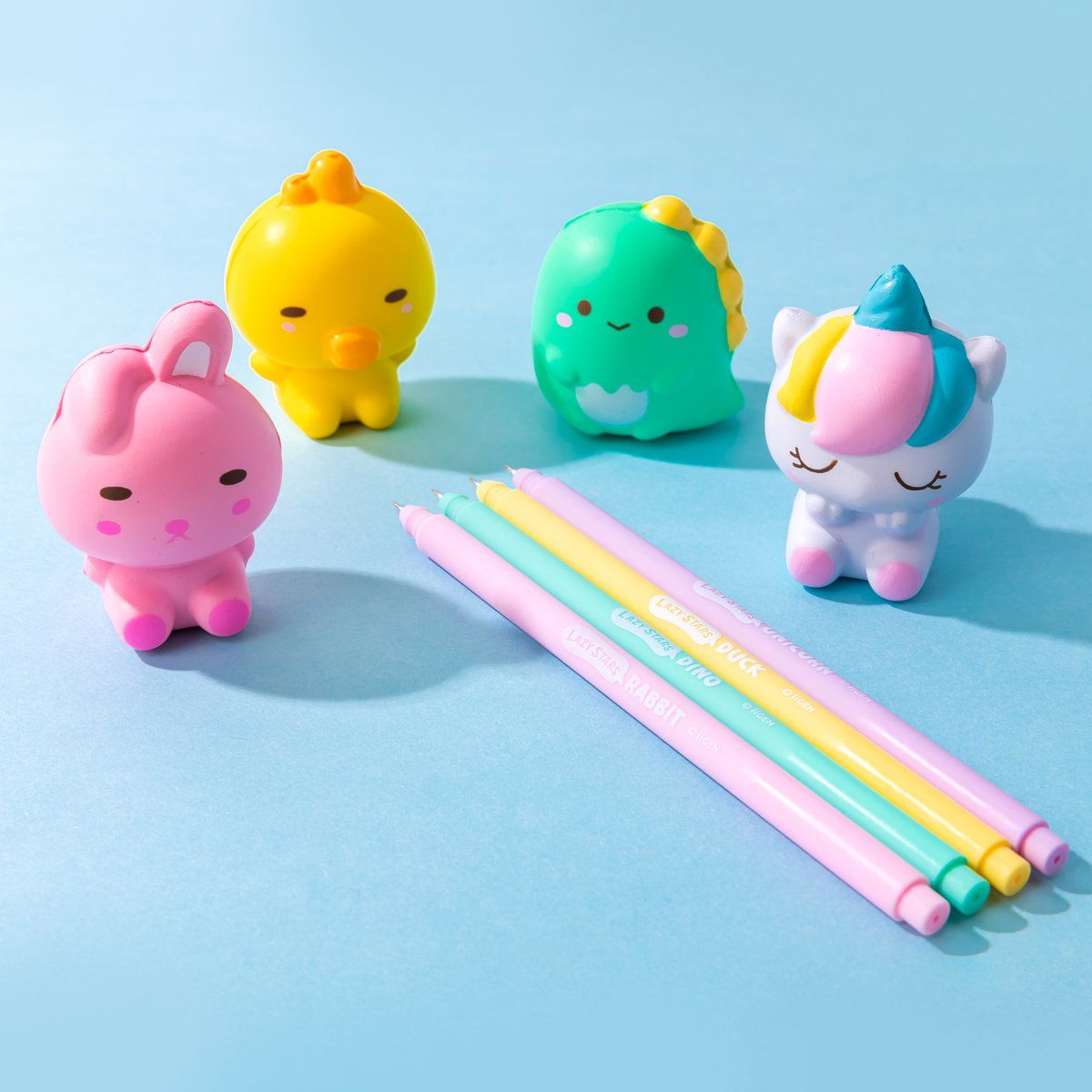 LAZY STARS SQUISHY DOLL GEL PEN DINO