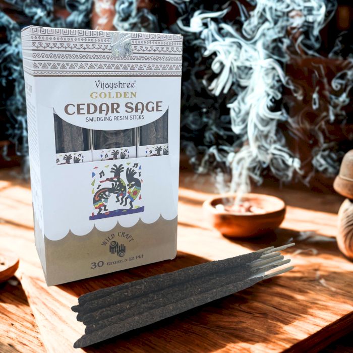 30g Gouden Ceder Salie Smudging Harsstokjes (6st)