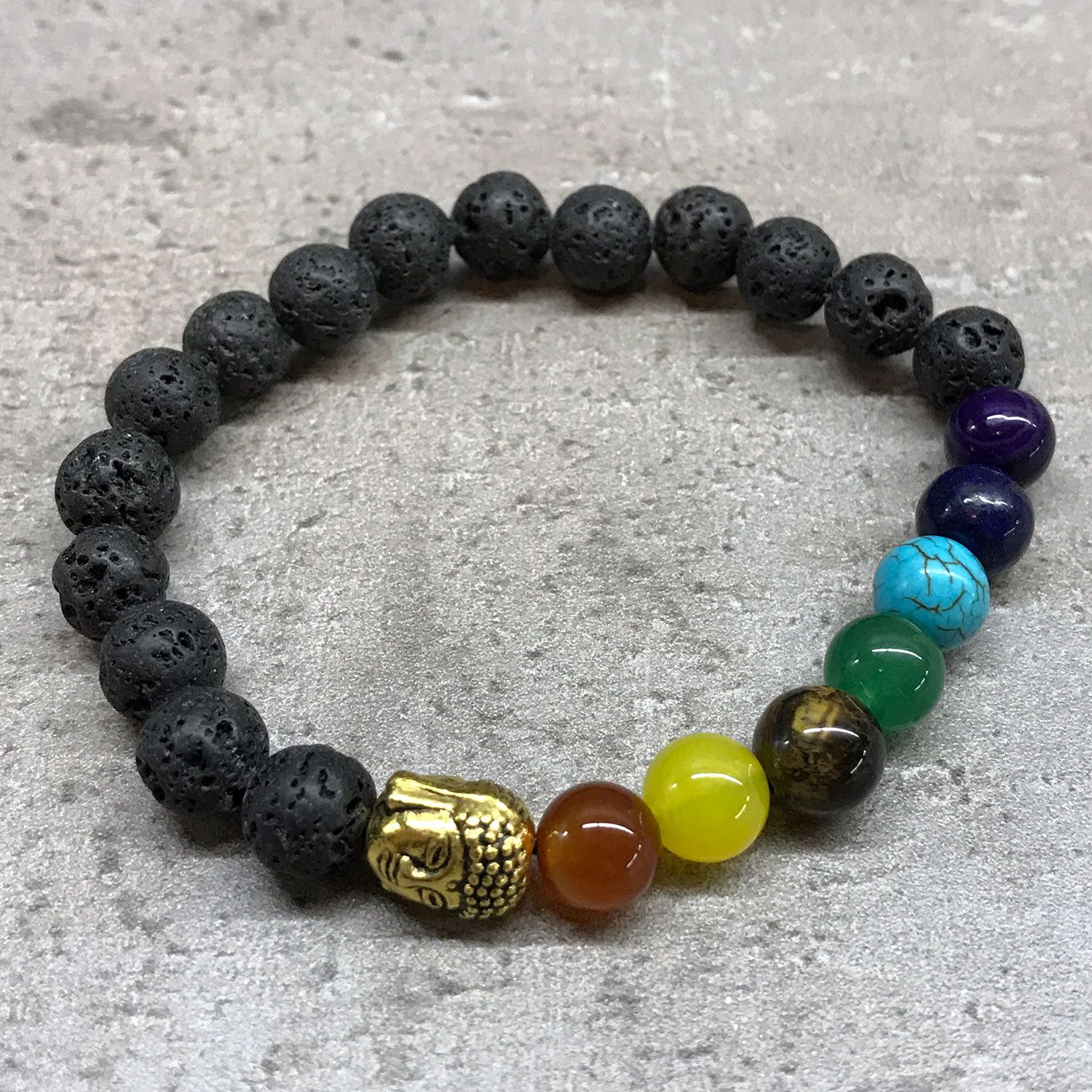 Lavasteen Armband - Boedha Chakra