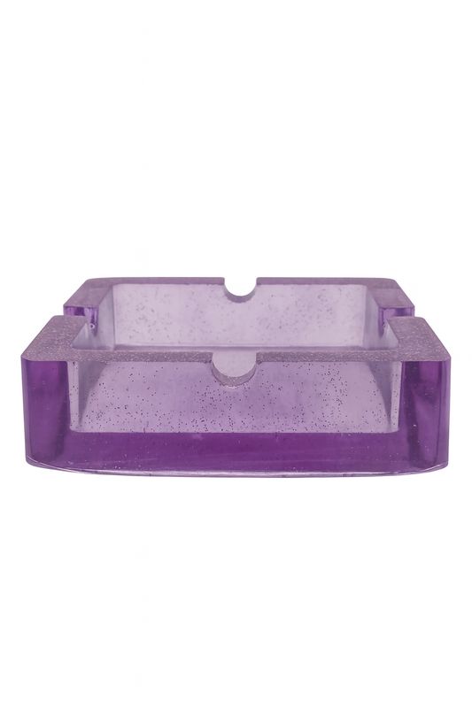 Violetter Glitzer-Aschenbecher
