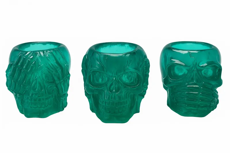 3er Spar-Set Mystischer Totenkopf