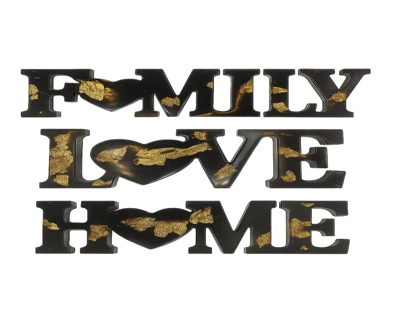 3er Spar-Set – Dekorative Schriftzüge HOME | LOVE | FAMILY