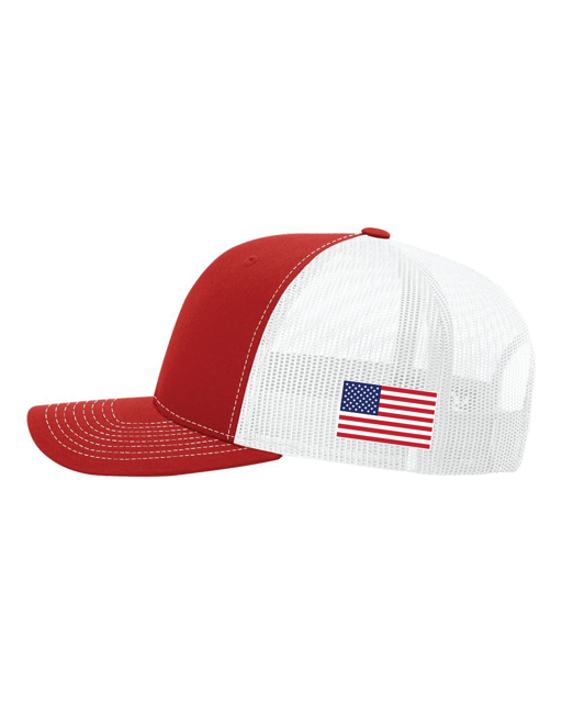 SAVE SNAP BACK TRUCKER CAP, color/description: RED/WHITE