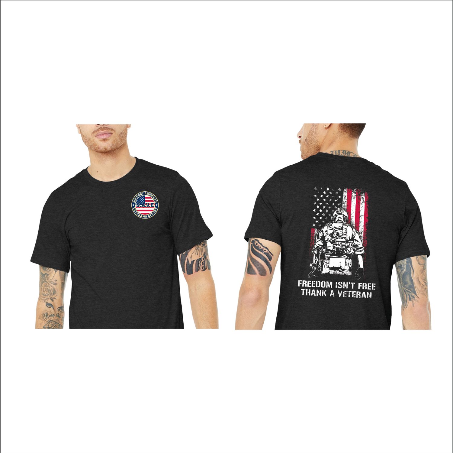 SAVE TSHIRTS UNISEX, Colour: BLACK/FREE, Size: S