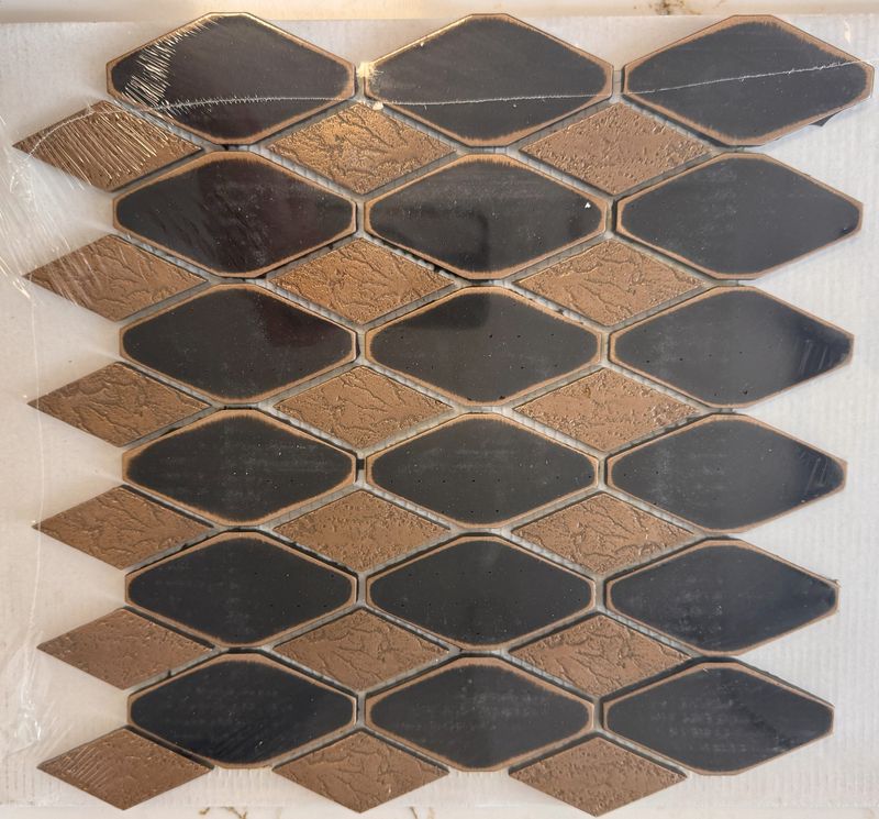 Ancient Octagon Metal Mosaic Black Bronze
