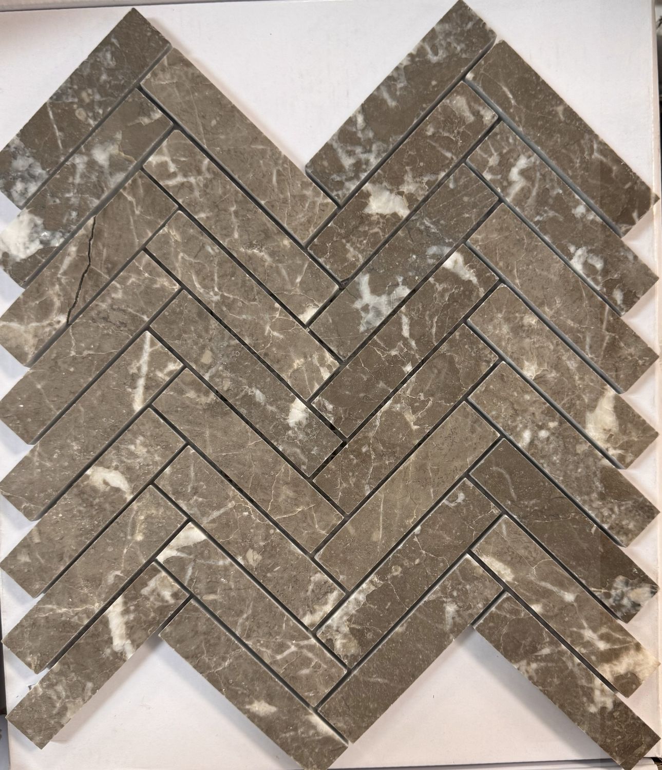 Cyprus Grey Marble Herringbone Polished 1x4