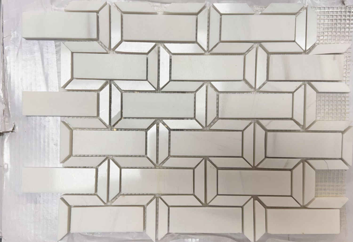 Bianco Dolomite City Brick Mosaic