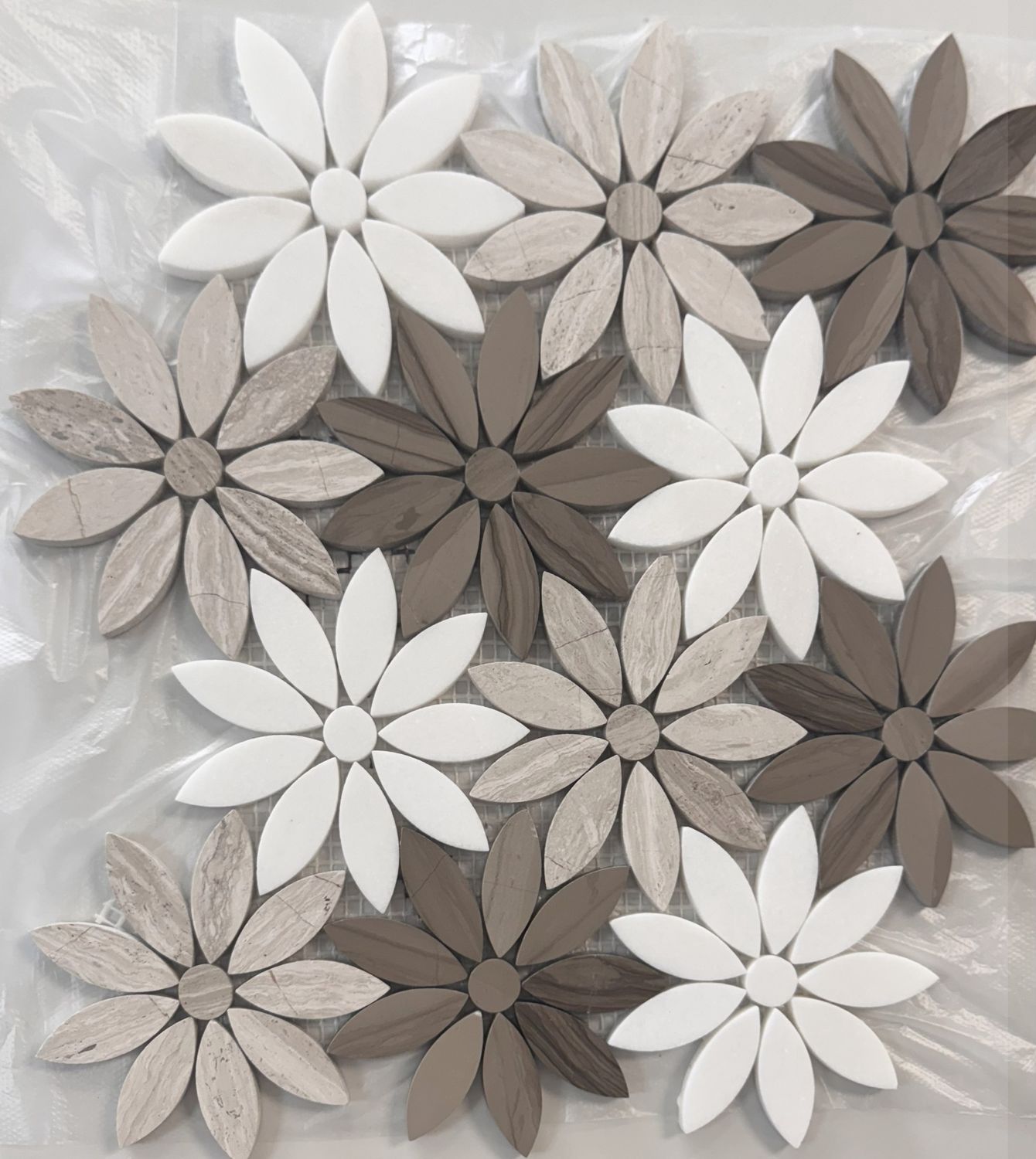 DZIS011 Flower Marble Mosaic