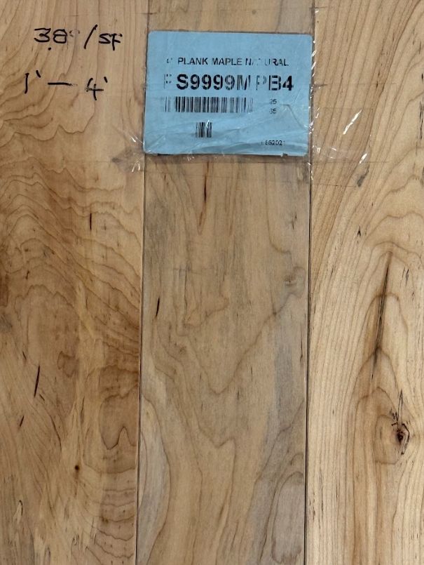4&quot; Maple Natural PS9999MPB4 (25 SF)