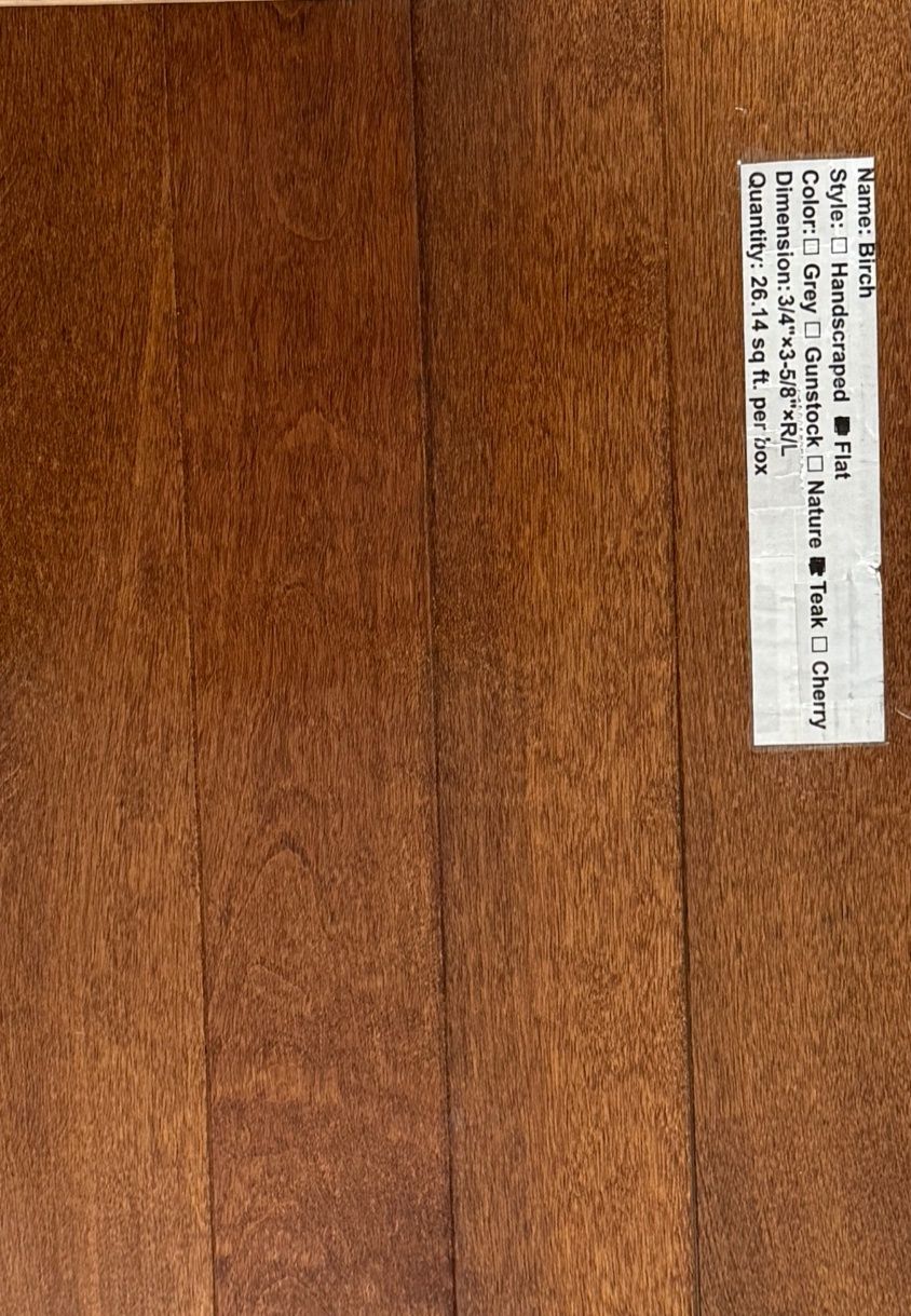 Birch Flat Teak 3-5/8" (26.14 SF)
