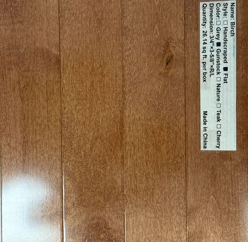 Birch Flat Gunstock 3-5/8" (26.14 SF)