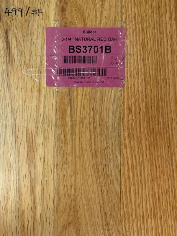 3-1/4&quot; Natural Red Oak BS3701B (25 SF)
