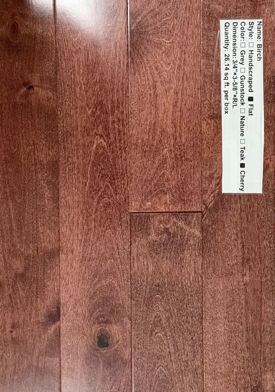 Birch Flat Cherry 3-5/8" (26.14 SF)