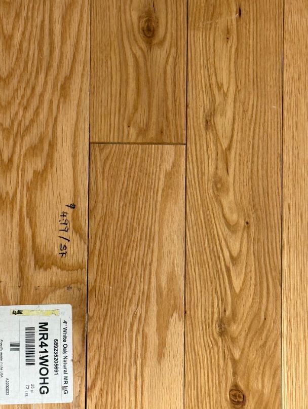 4" White Oak Natural MR41WOHG (25 SF)