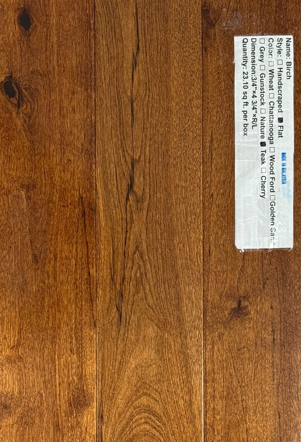 Birch Flat Teak 4-3/4" (23.10 SF)