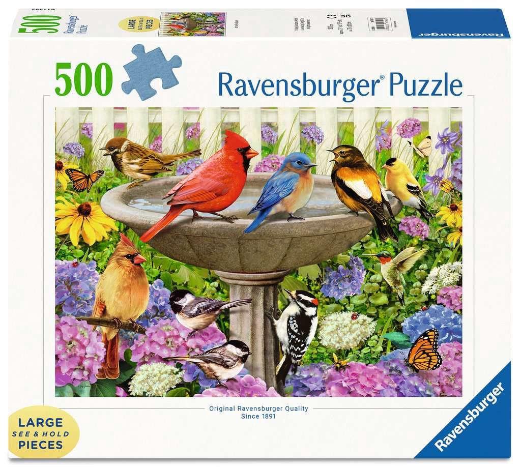 Bij het vogelbadje - 500 XL Stukjes