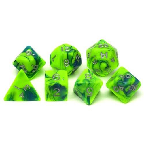 Jumbo DnD Dice Set Green/Blue