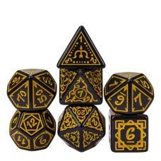 Druid Grove Dice Set Zwart Geel