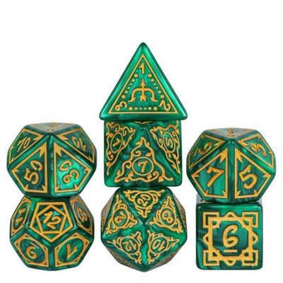 Dice Set Druid Groen Goud