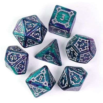 Jumbo Dice Set Castle Green/Purple