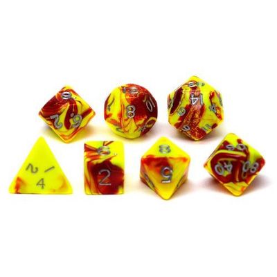 Jumbo DnD Dice Set Yellow/Red