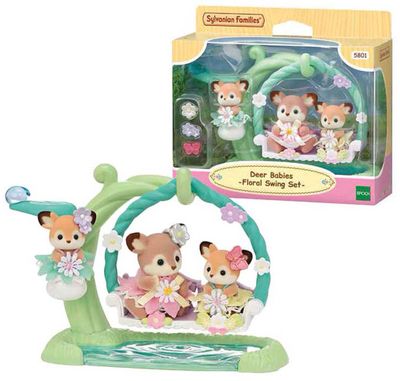 Sylvanian Families: Baby Hertjes- Bloemen Schommel