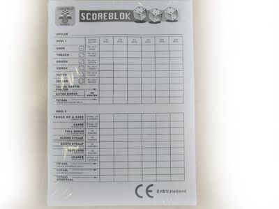 Scoreblok Yahtzee 100 vel
