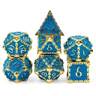 Metal Dice Set in Metal Case met Window- Verschillende Varianten