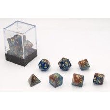 Dice Set Stardust Blauw Amber