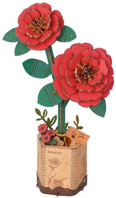 Robotime Red Camellia