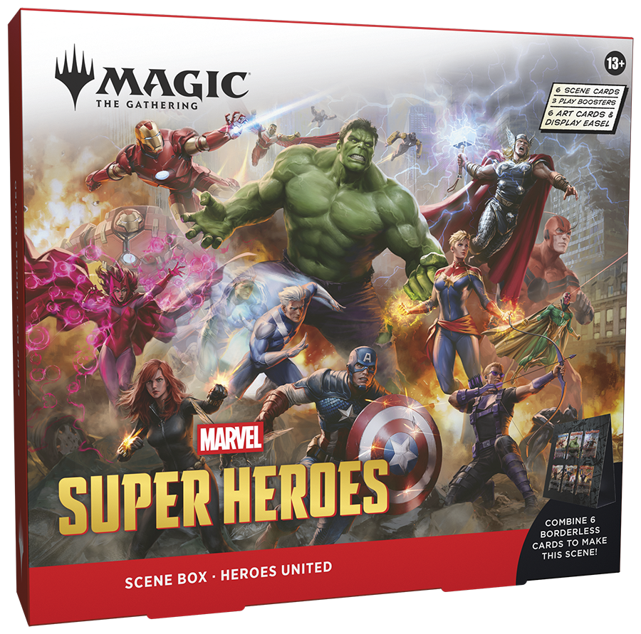 Magic the Gathering Marvel Super Heroes Scene Box - 2 Varianten, Art: Heroes United