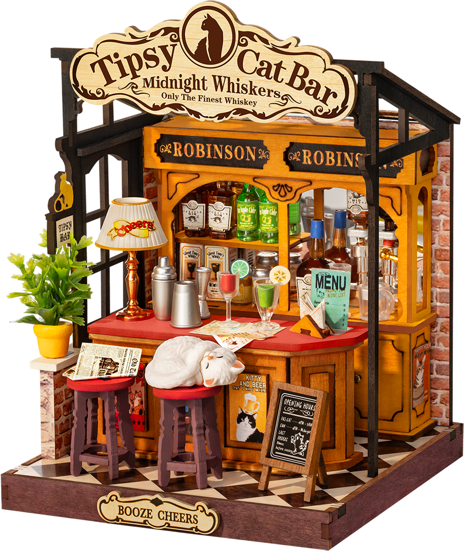 Robotime Tipsy Cat Bar Robotime Tipsy Cat Bar