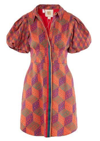 Britt Dress, Colour: Vintage Monogram, Size: Small