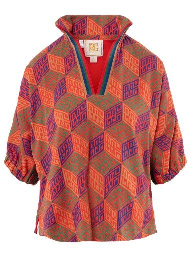 Poppy Top, Colour: Vintage Monogram, Size: XS