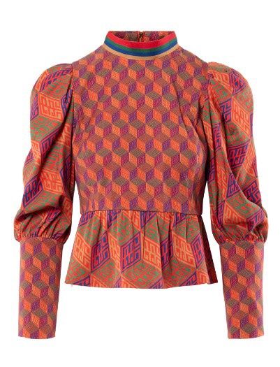 Zoe Top, Colour: Vintage Monogram, Size: Small